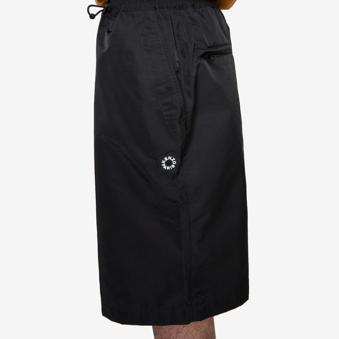 'Boke Flower 2.0' Technical Embroidered Short Black Shorts