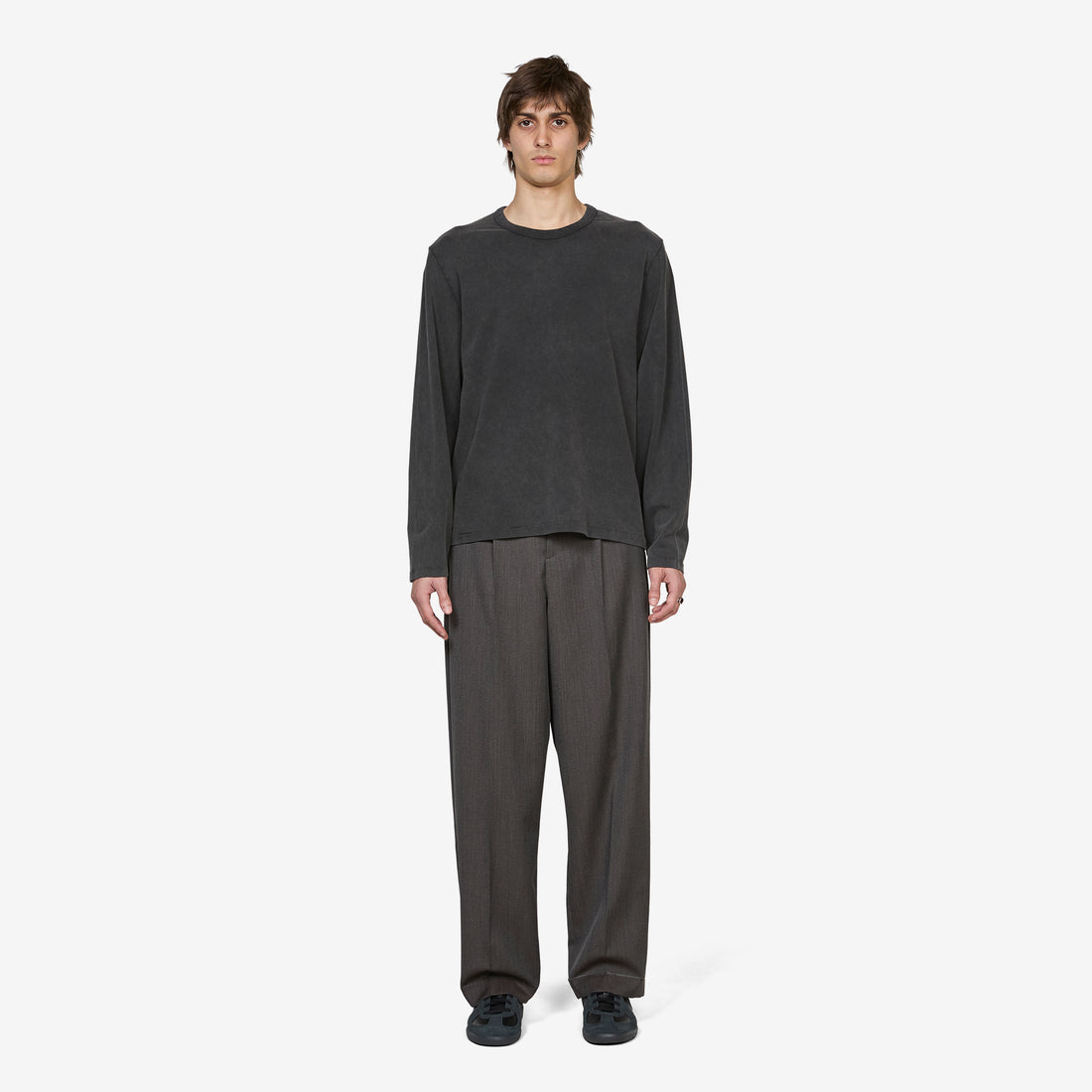 Garment Dye Longsleeve T-Shirt Black Tees