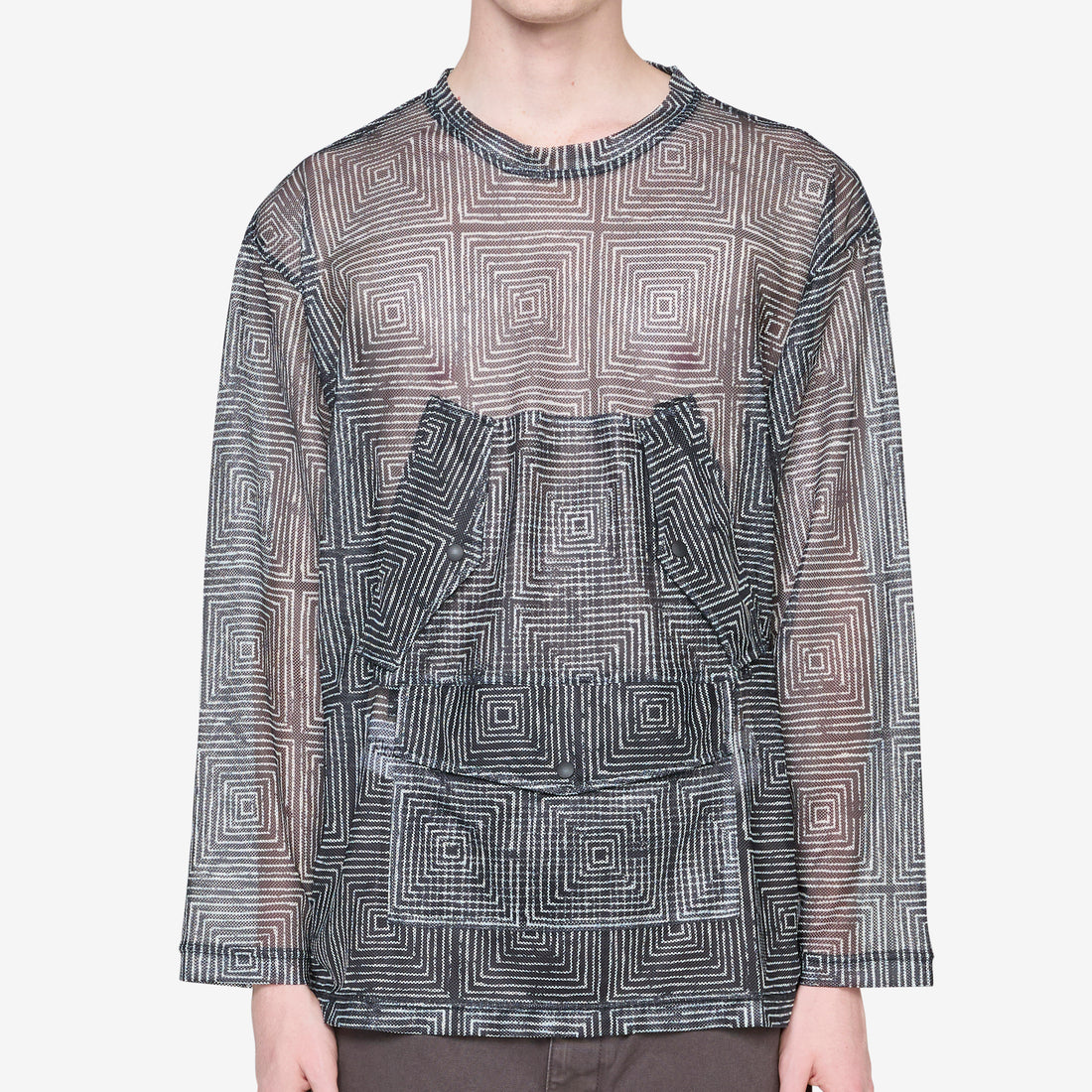 Hook Mesh Crew Black Jumpers