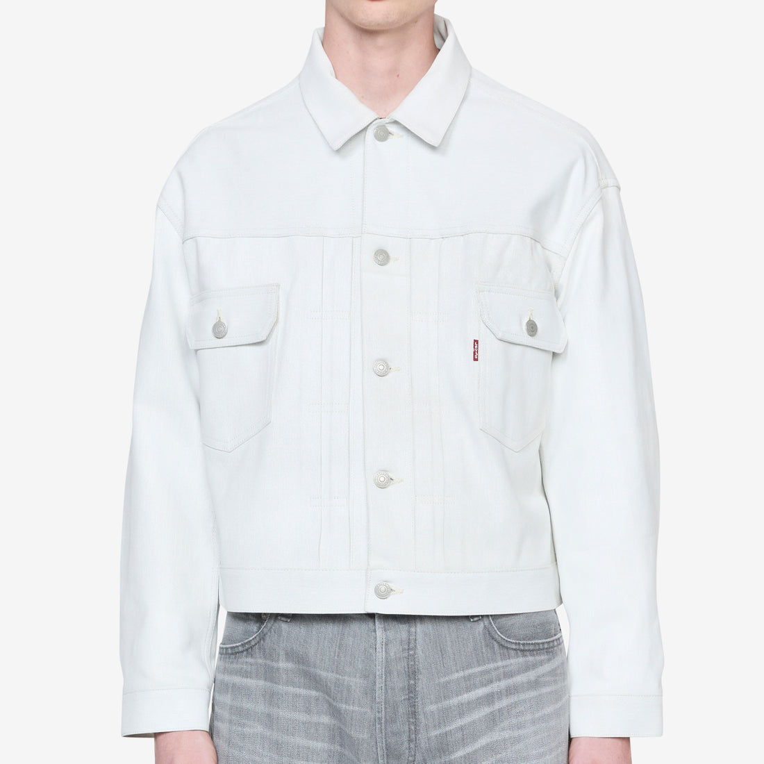 Levi's Foil Print Denim Jacket Off-White Jackets