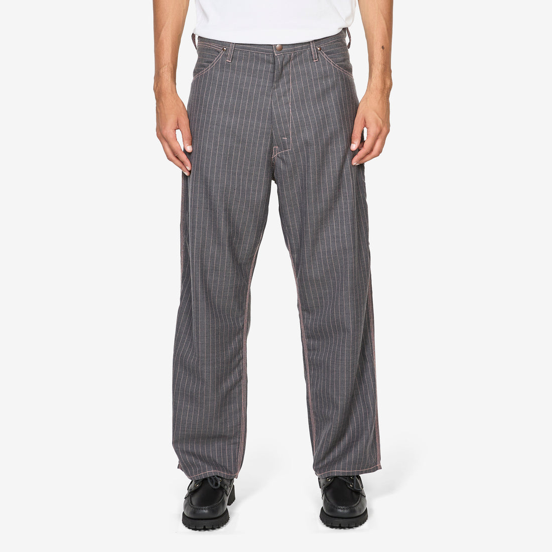 Painter Pants Uniform Serge Pin Stripe Grey Pants