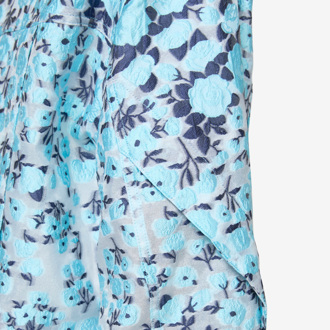 Fabrian Flower Zip-Up Jacket Sky Blue Jackets