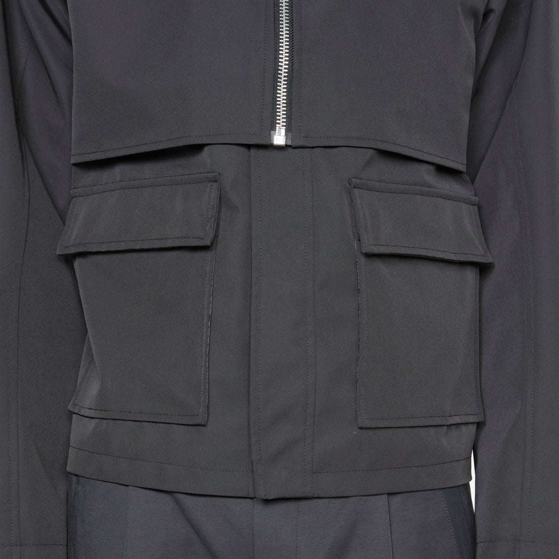 Layered Boxy Jacket Black Jackets