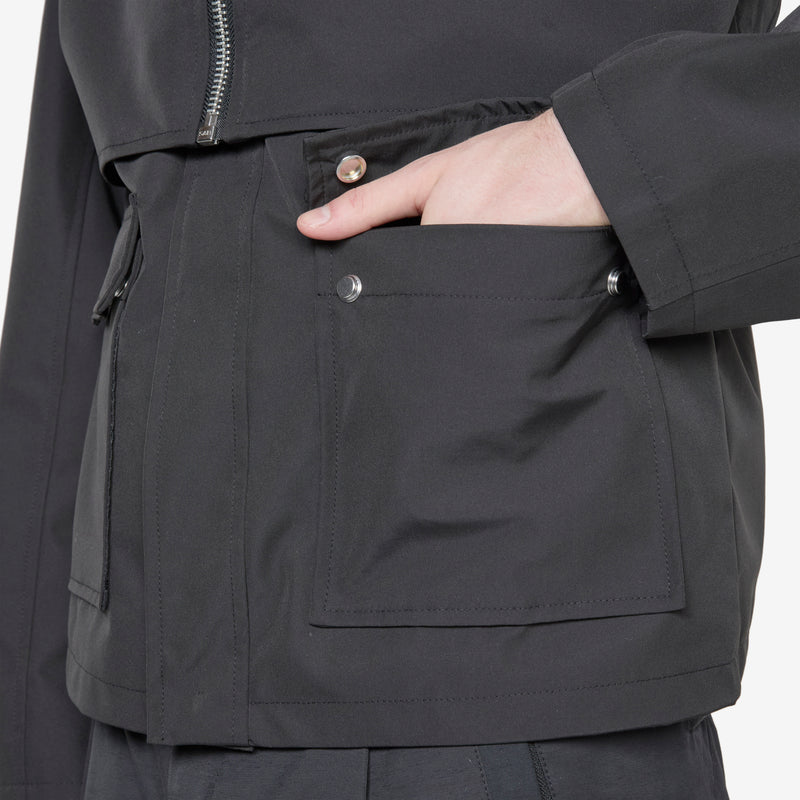 Layered Boxy Jacket Black