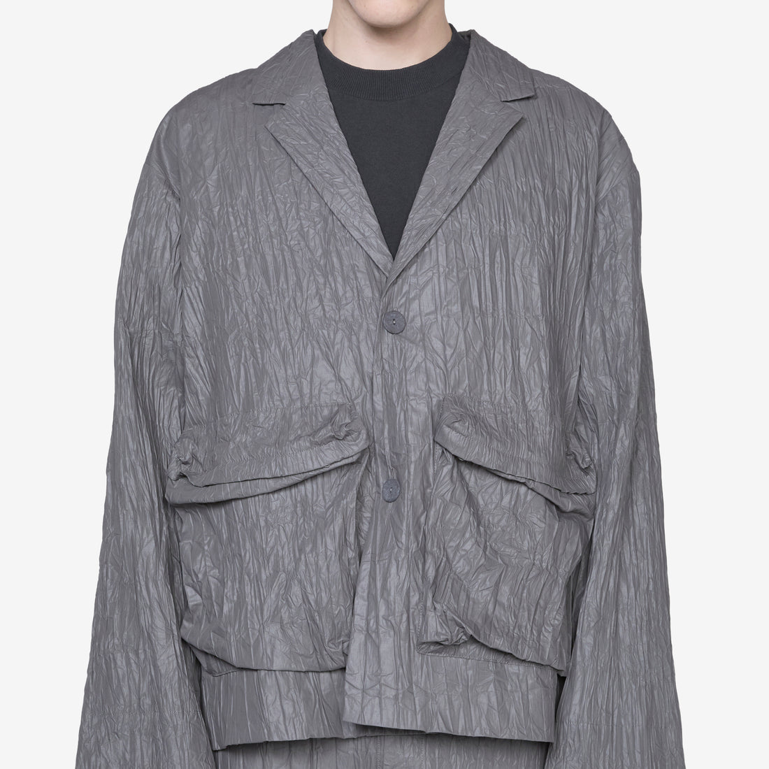 Crinkle Blazer Graphite Jackets