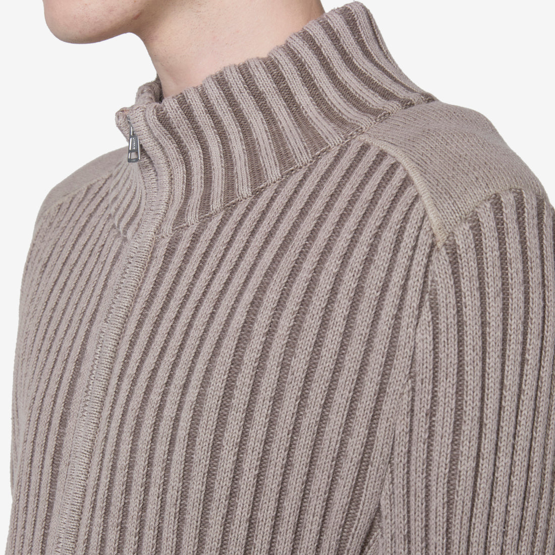 Classic Zip Cardigan Pink Cast Cotton Cash Jackets