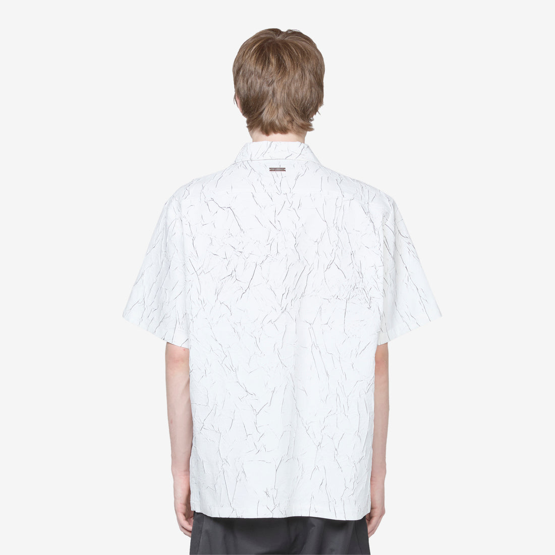 Wrinkle Bowling Short Sleeve Shirt White Shirts