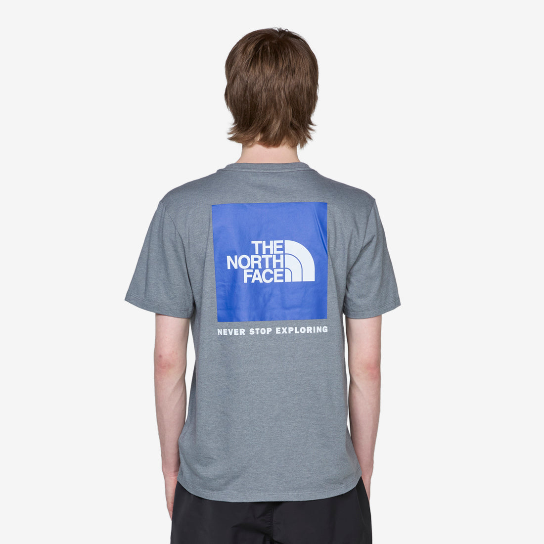 Short Sleeve Box NSE T-Shirt TNF Medium Grey Heather | TNF Blue Tees