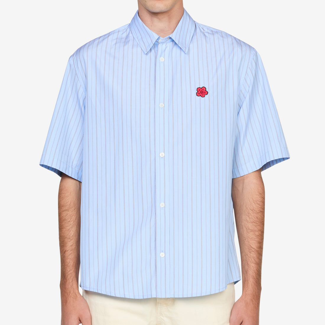 'Boke Flower' Shirt Sky Blue Shirts