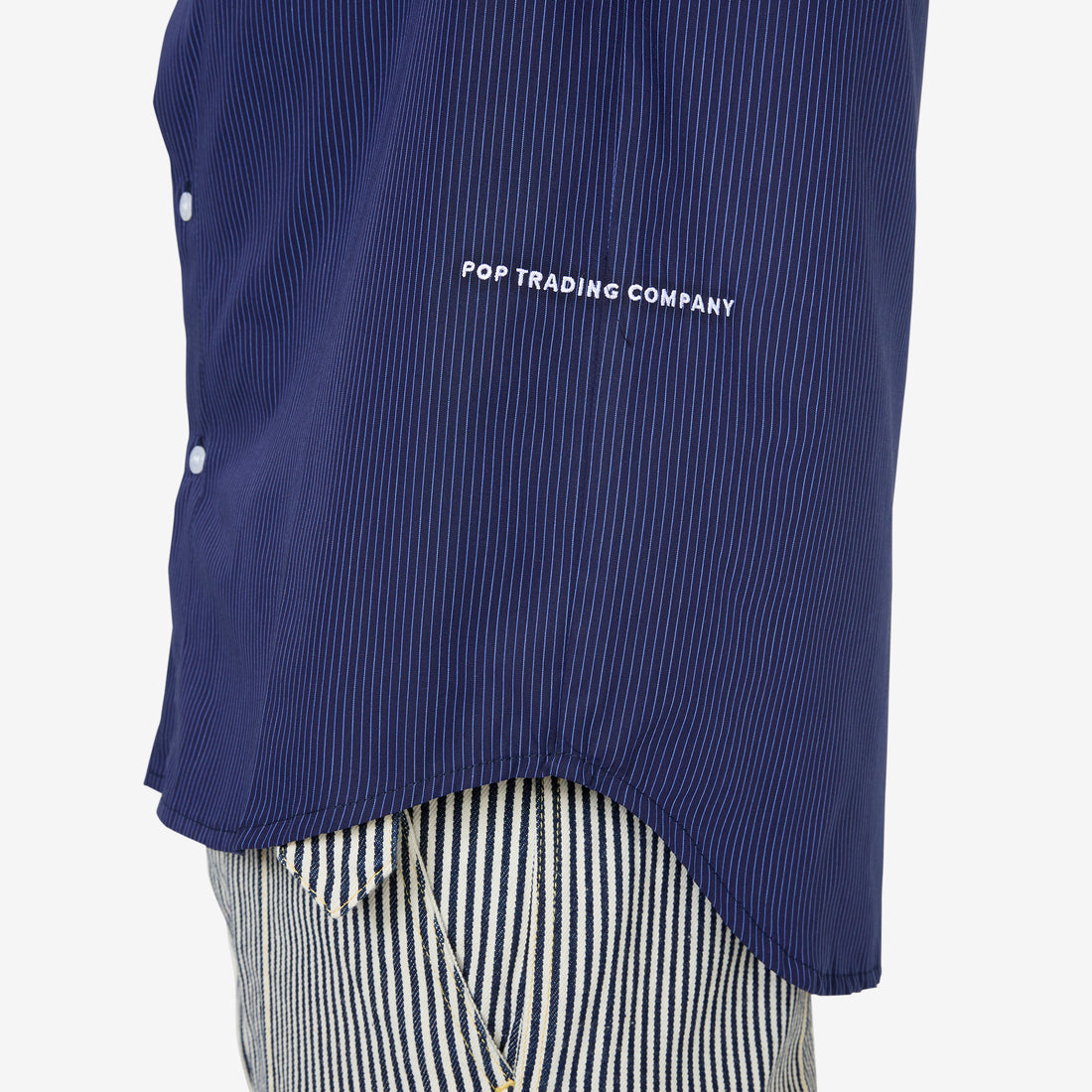 Striped Logo Shirt Navy Shirts