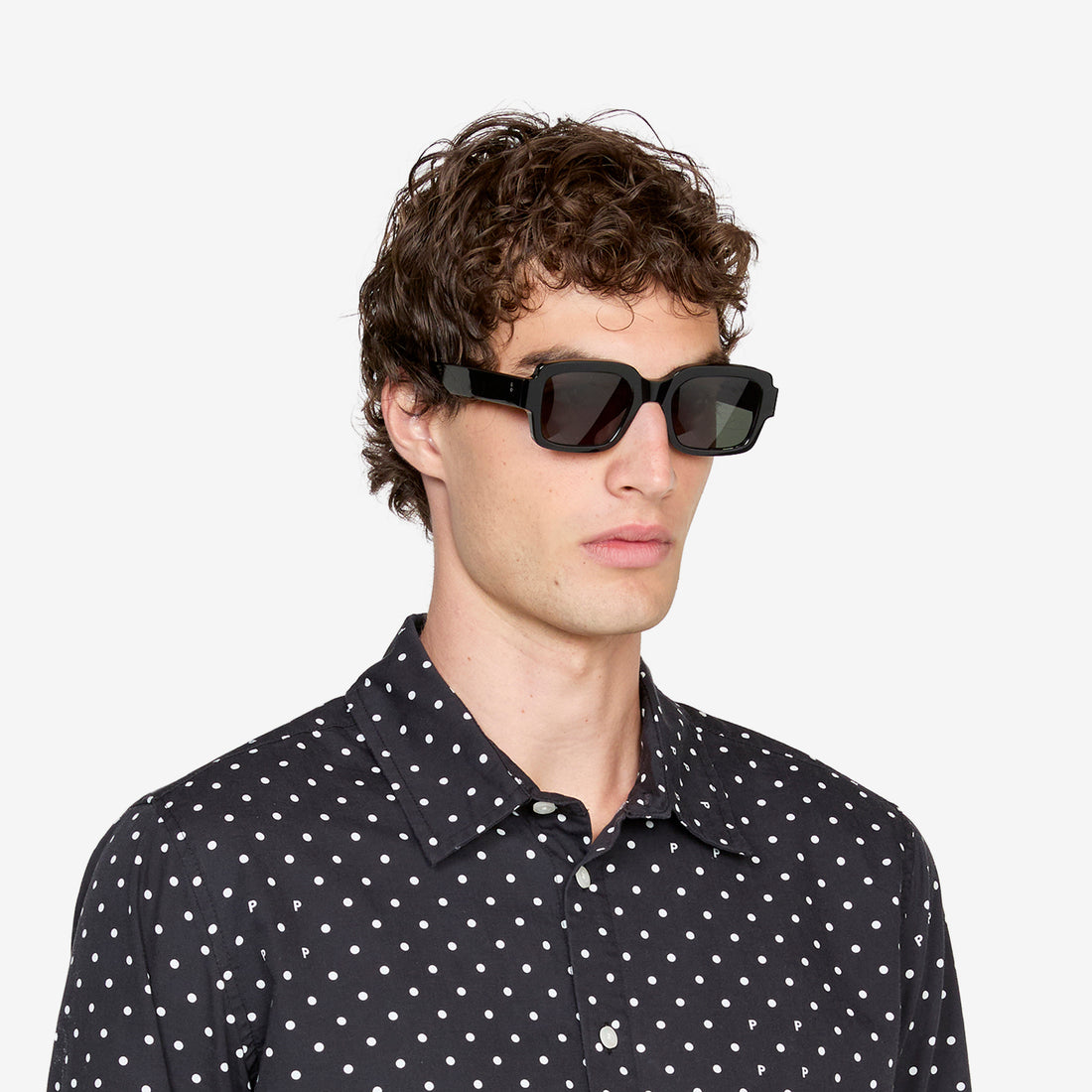 Apollo Black | Green Solid Lens Eyewear