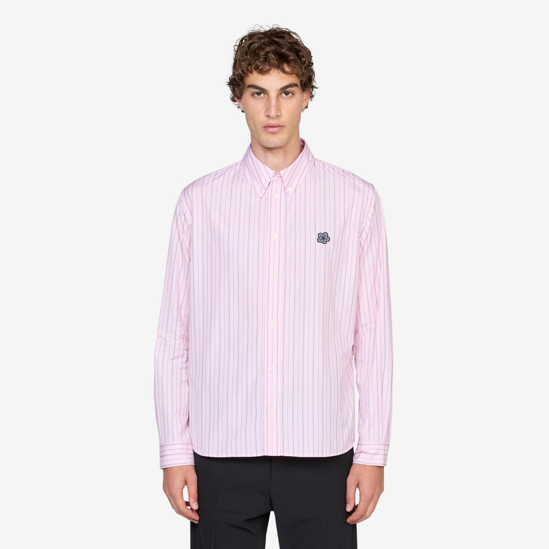 'Boke Flower' Crest Casual Shirt Pastel Pink Shirts