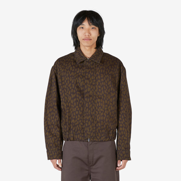 Tailored Blouson in Leopard Printed Canvas Dark Khaki | Light Khaki Leopard
