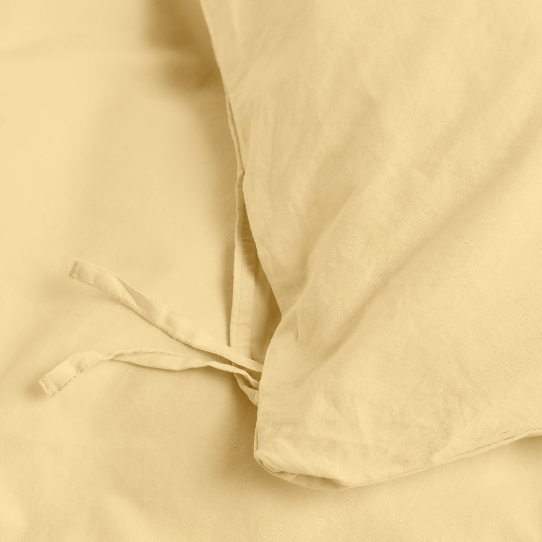 Percale Duvet Cover Shaded Yellow Lifestyle