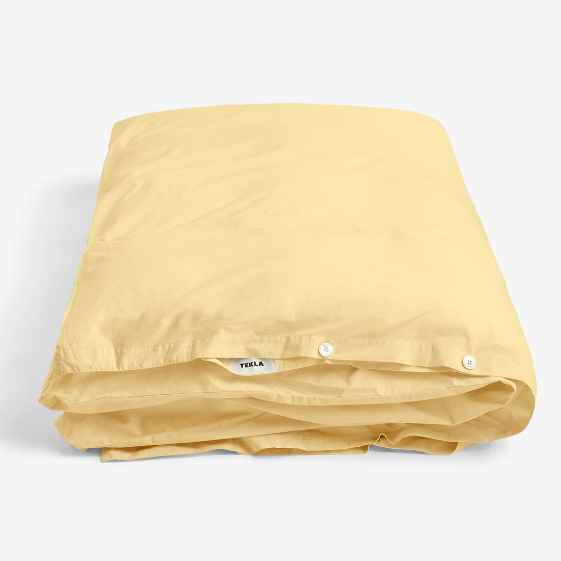 Percale Duvet Cover Shaded Yellow Lifestyle