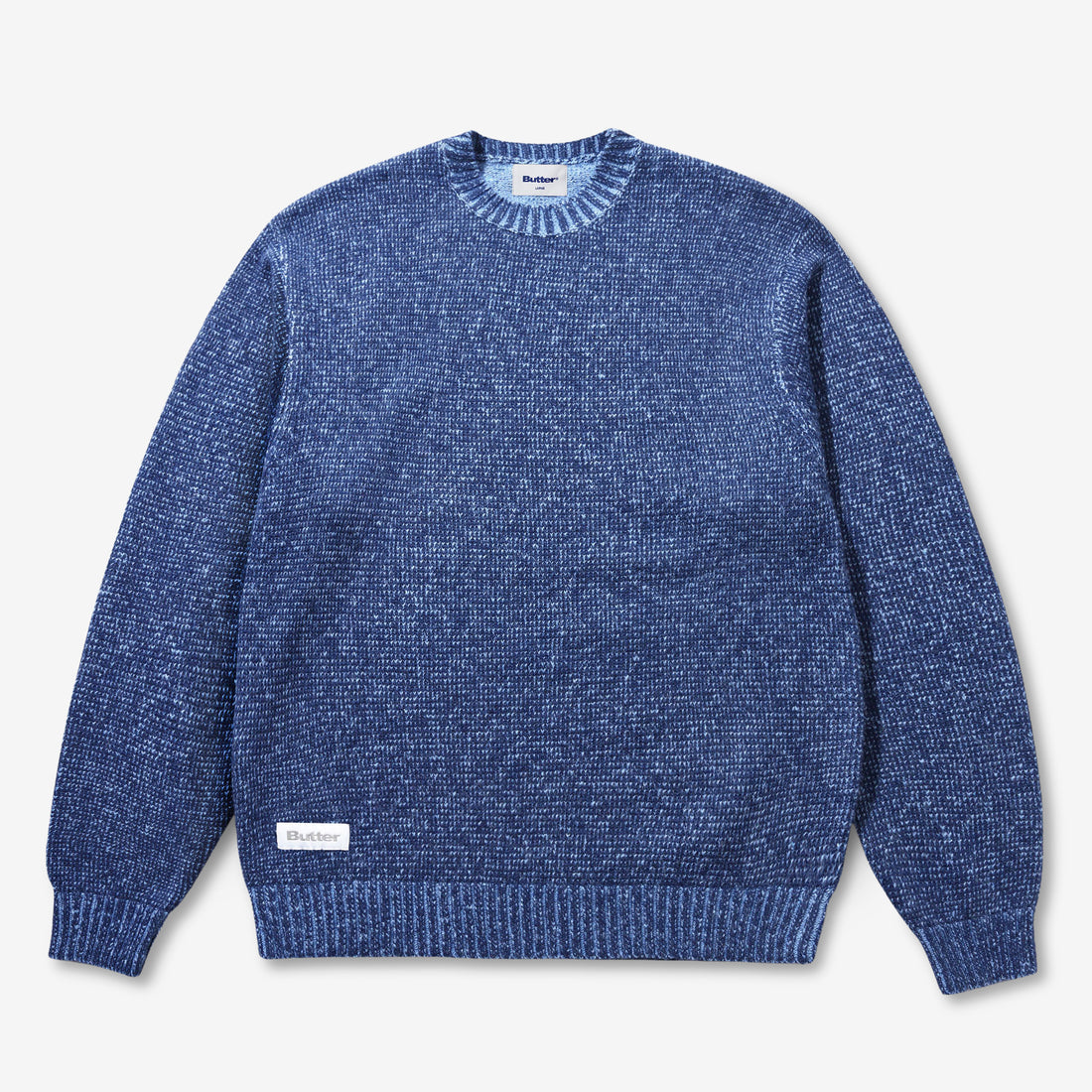 Textured Knit Sweater Navy Jumpers