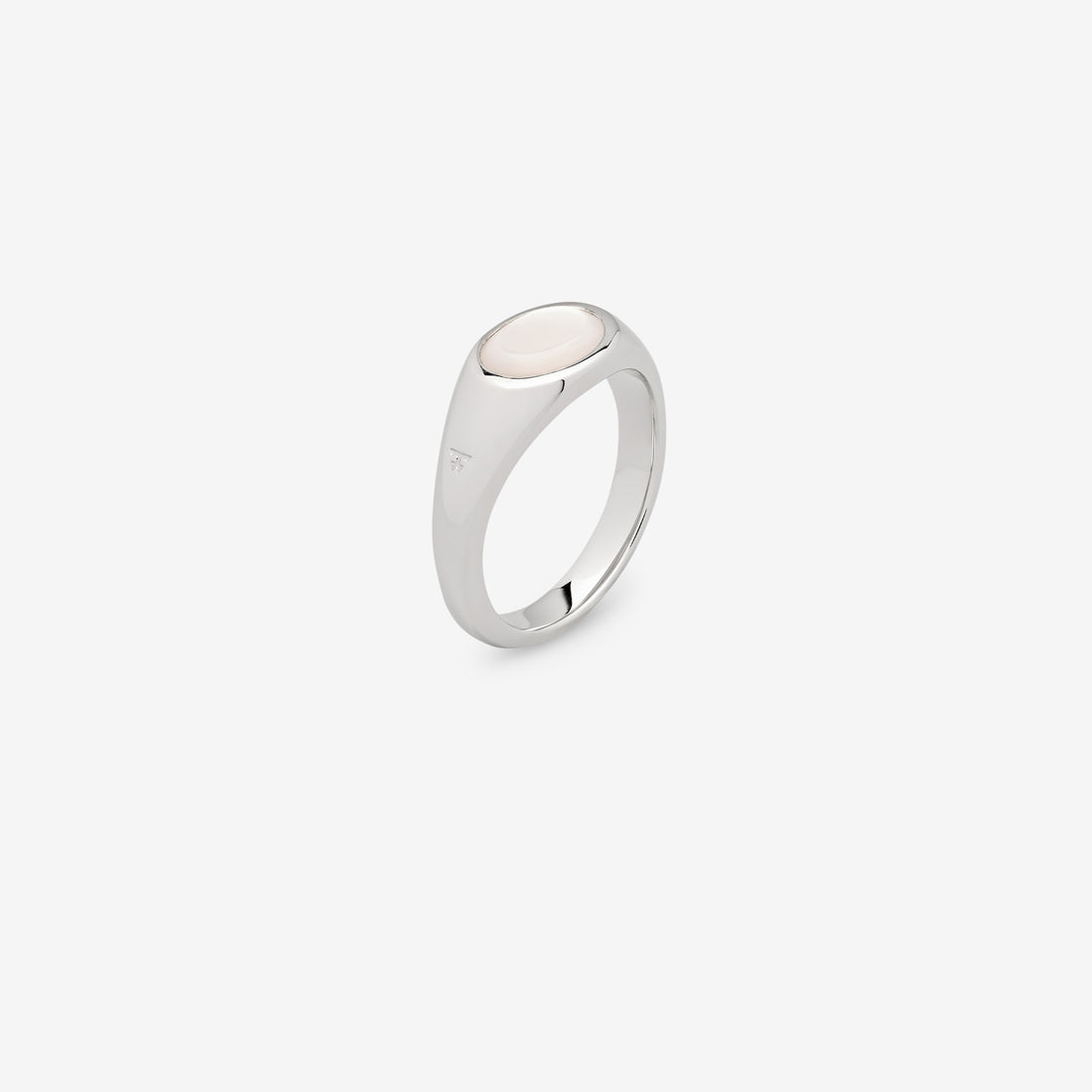 Joe Ring White Mother of Pearl Silver Jewellery