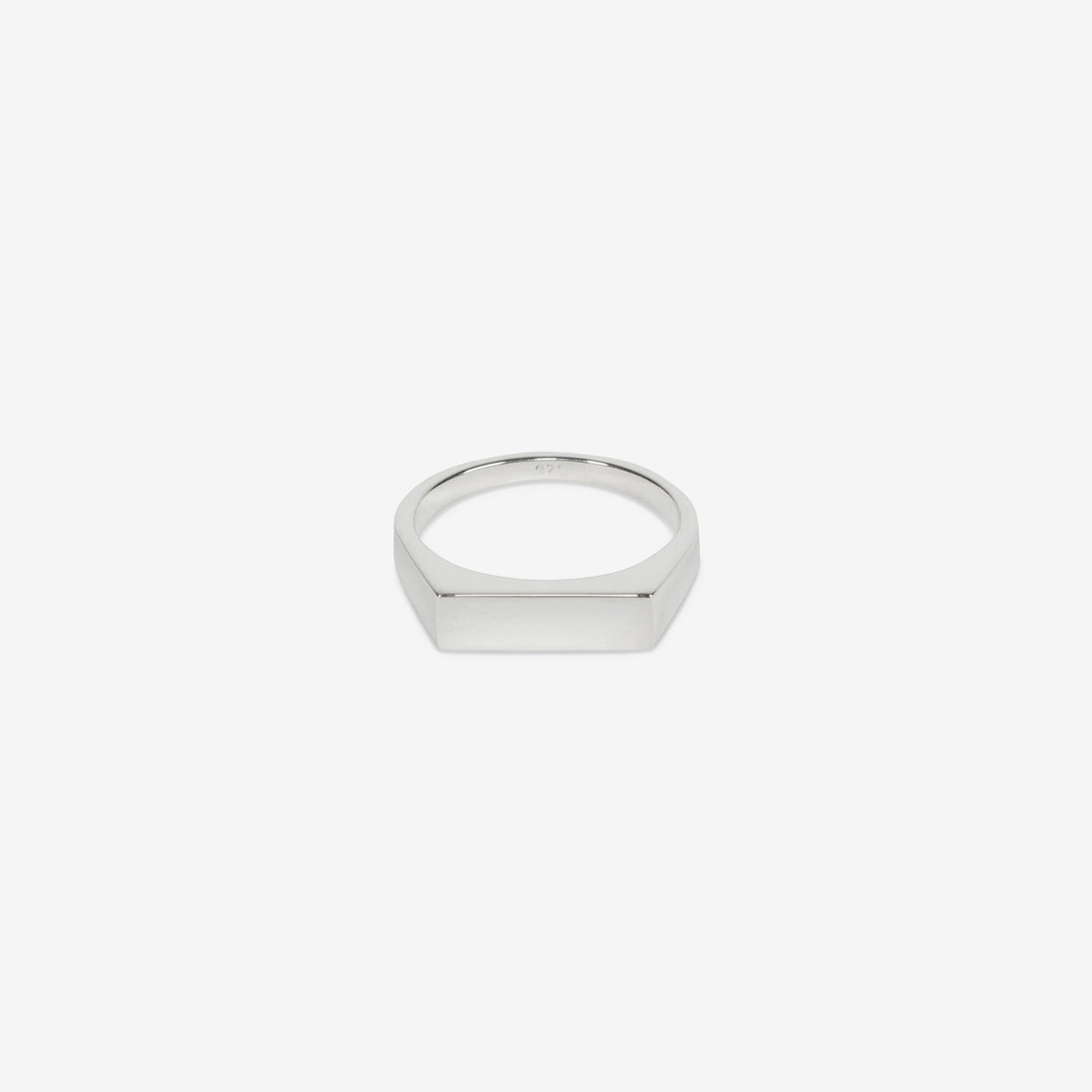Type 002 Narrow Signet Ring Silver Jewellery