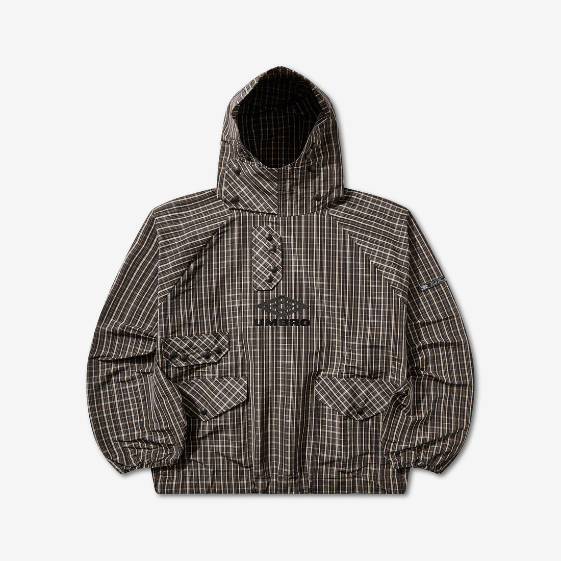 Check Smock Anorak Beige | Dark Brown Jackets