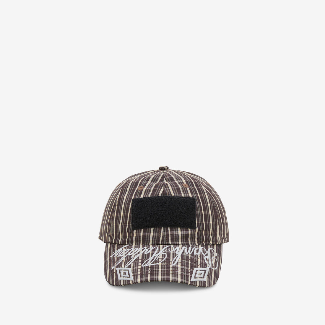 Check Hazard Cap Beige | Dark Brown Headwear