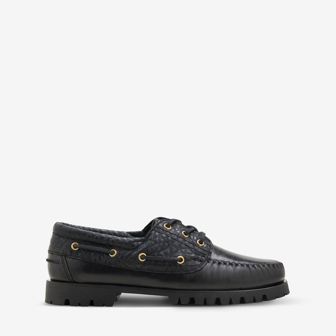 Aztec Boat Shoe Black Footwear