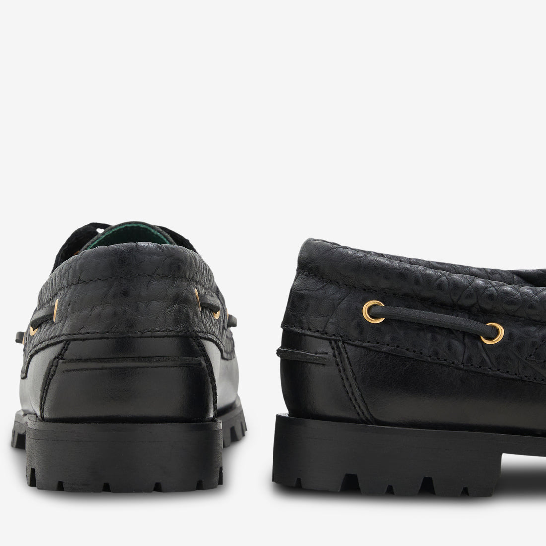 Aztec Boat Shoe Black Footwear