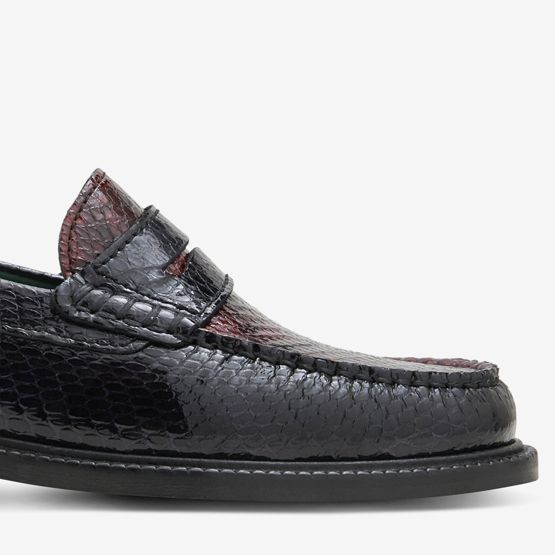 Yardee Two-Tone Moccasin Loafer Navy | Brown Footwear