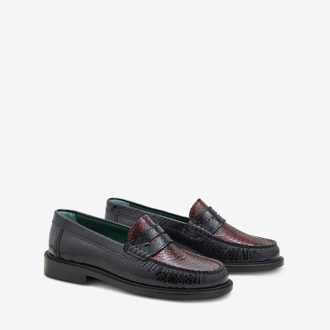 Yardee Two-Tone Moccasin Loafer Navy | Brown Footwear