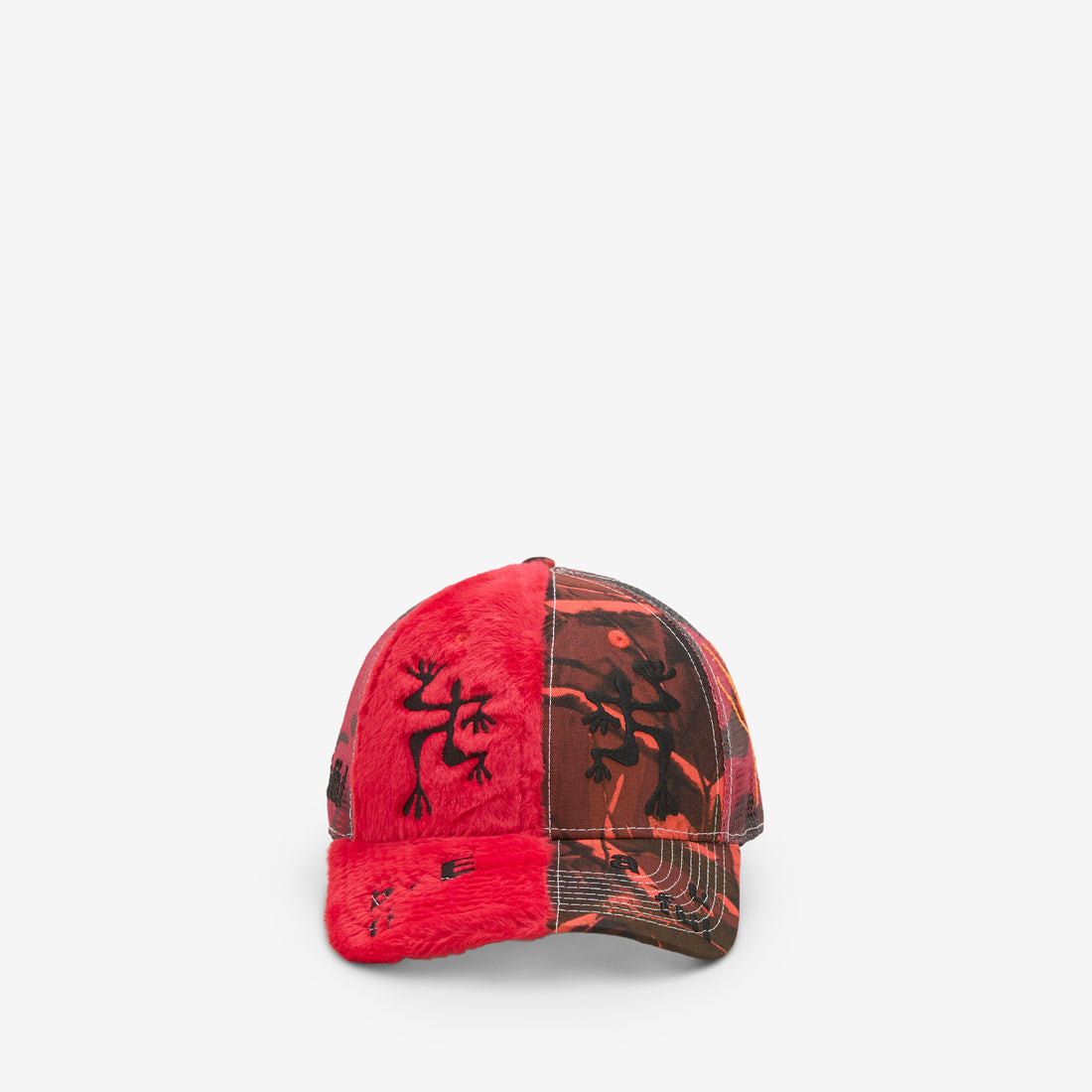 Biyu Hat Red Plush | Fire Camo Headwear