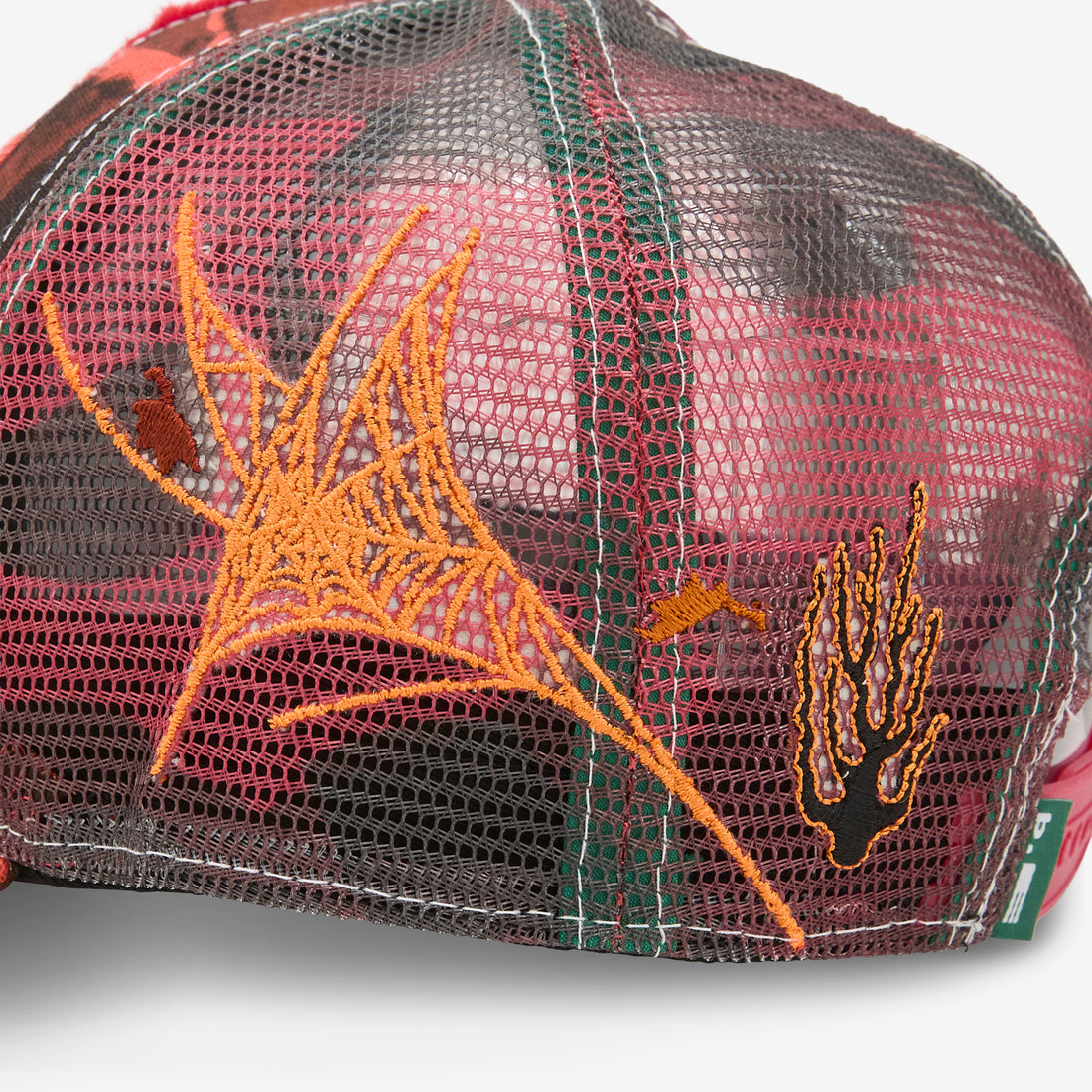 Biyu Hat Red Plush | Fire Camo Headwear