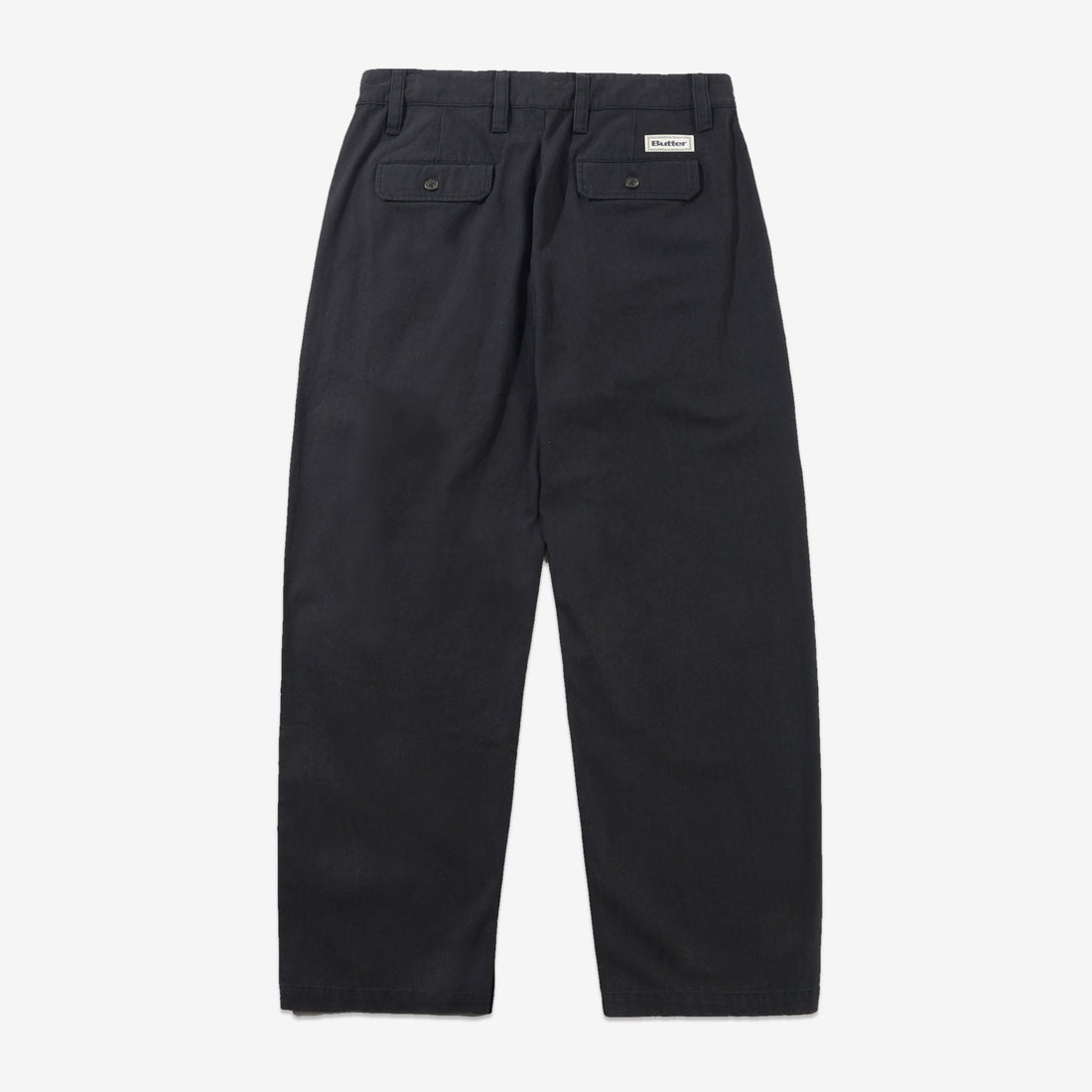 Pleated Trousers Washed Black Pants