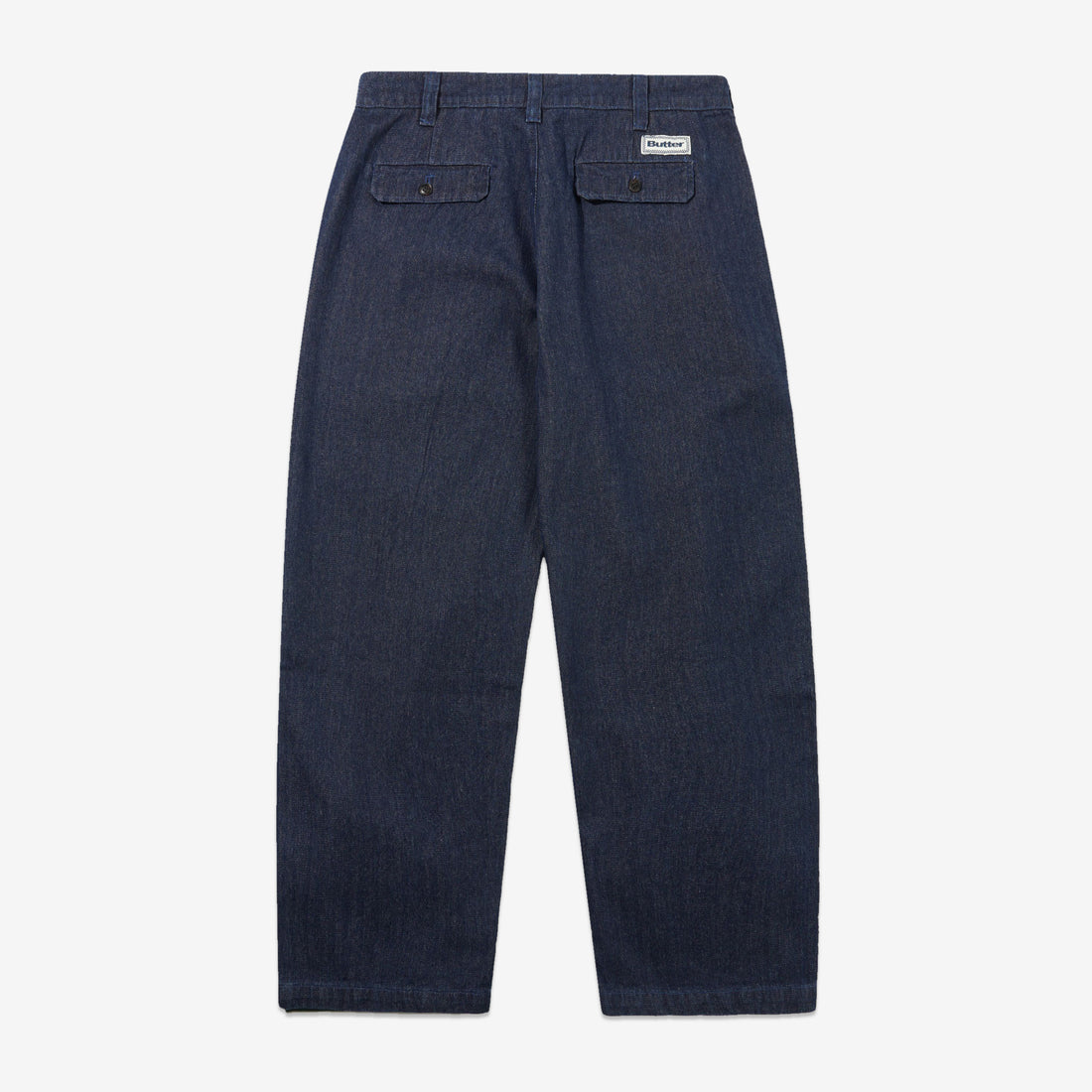 Pleated Trousers Herringbone Denim