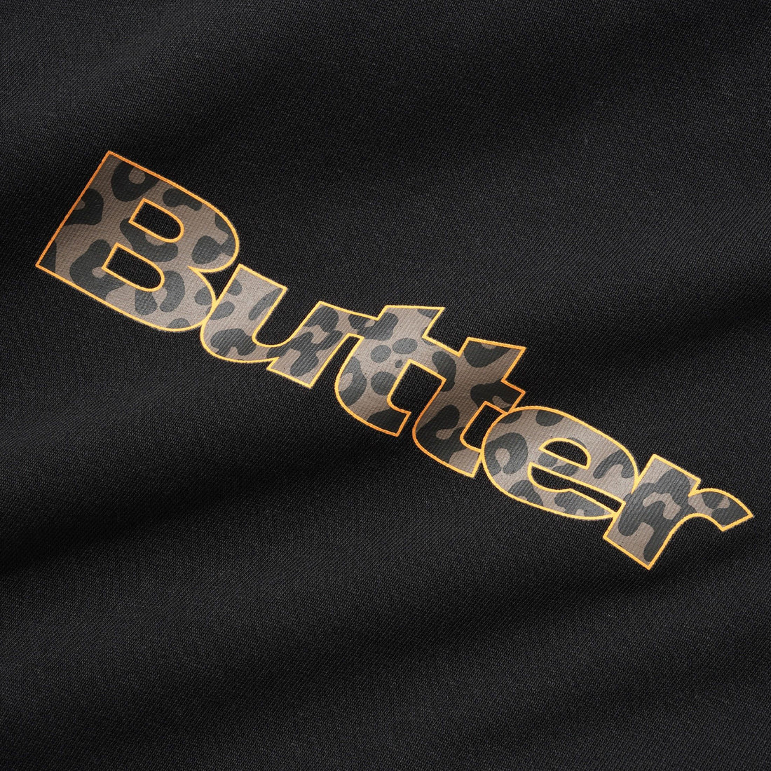 Leopard Print Logo T-Shirt Black