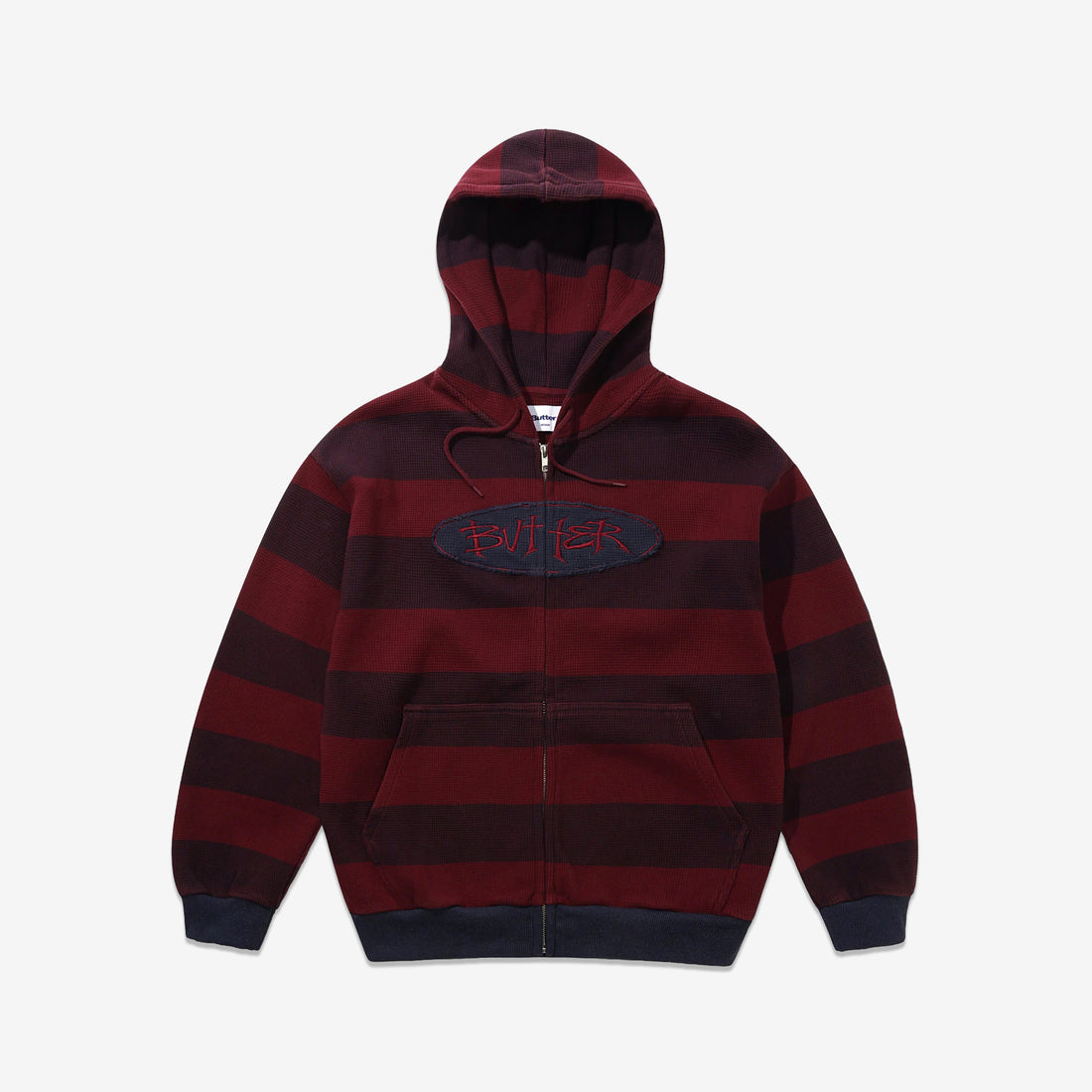 Tide Waffle Zip-Thru Hood Red Stripe