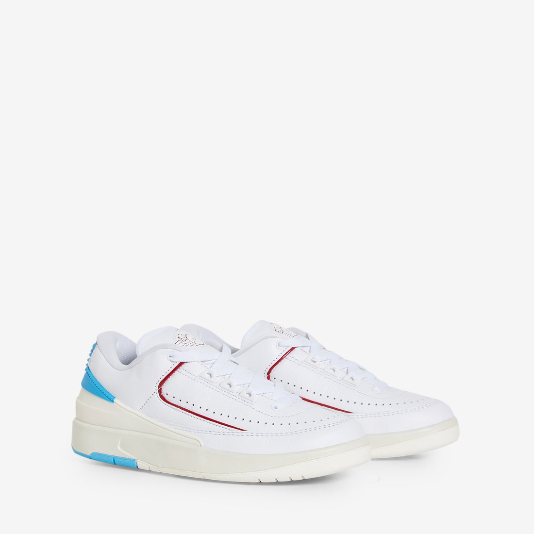 Women's Air Jordan 2 Retro Low White | Gym Red | Dk Powder Blue | Sail Footwear