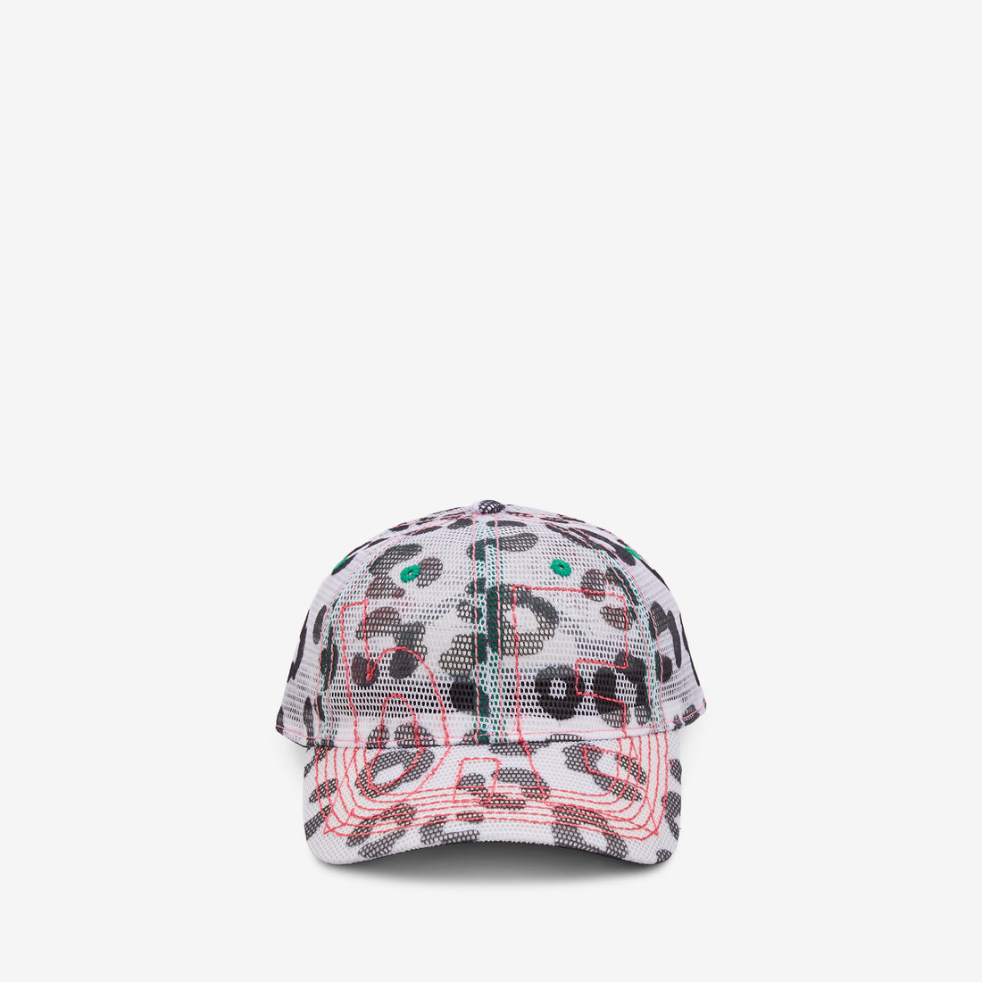 Vapor 6 Panel Hat White Leopard Mesh | Hot Pink Headwear