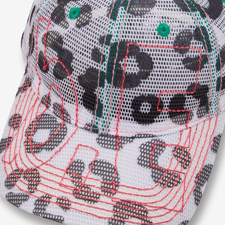 Vapor 6 Panel Hat White Leopard Mesh | Hot Pink