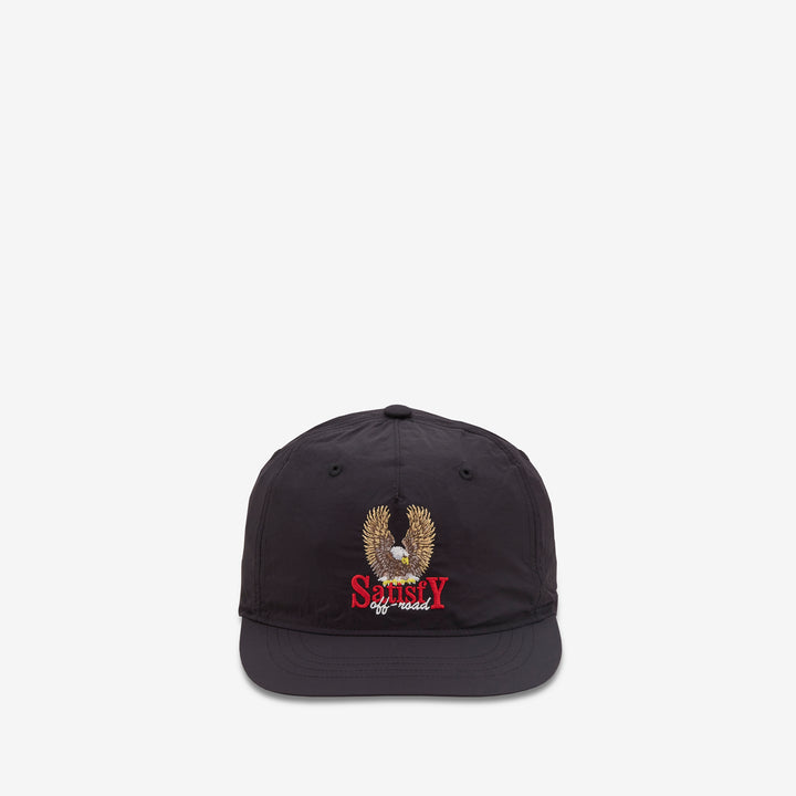 FliteSilk™ 5 Panel Eagle Pinch Cap Black Front