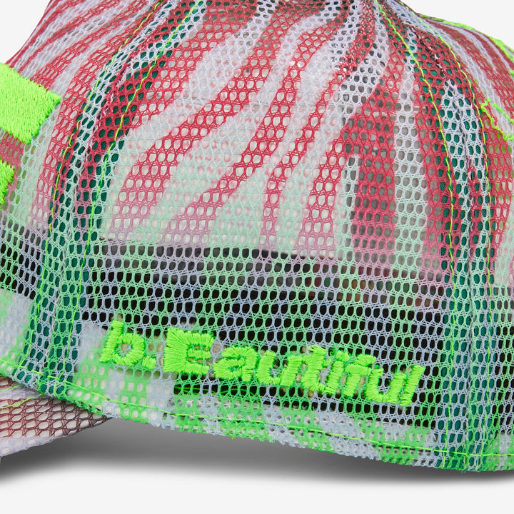 B.E Hat Multi Zebra Mesh | Highlighter