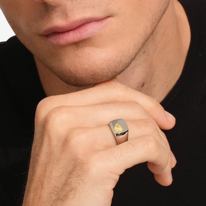 Mined Ring Small Diamond Silver | Gold