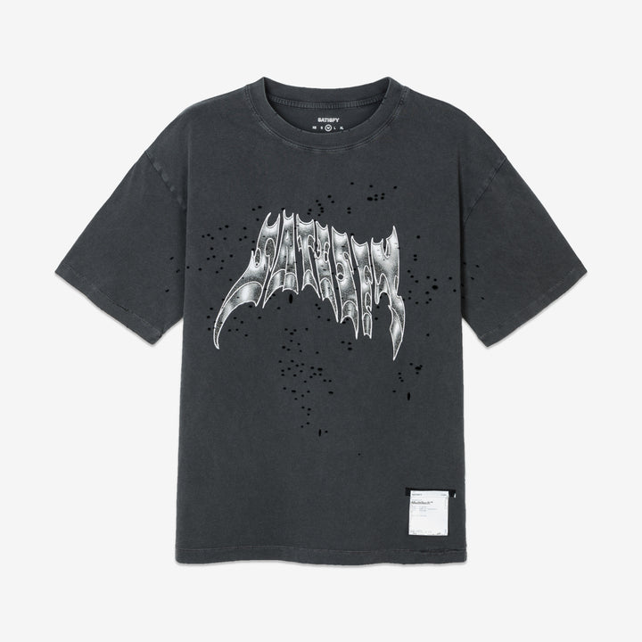 MothTech™ T-Shirt Aged Black Pochoir Front