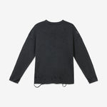 MothTech™ Waffle Long T-Shirt Aged Black