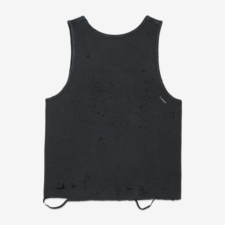 MothTech™ Waffle Singlet Aged Black