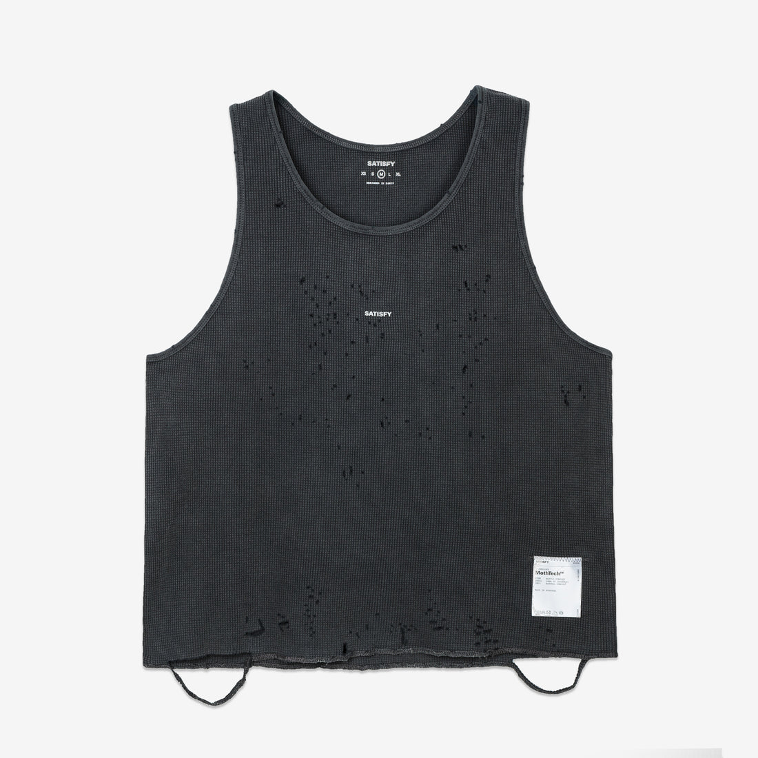 MothTech™ Waffle Singlet Aged Black Tees