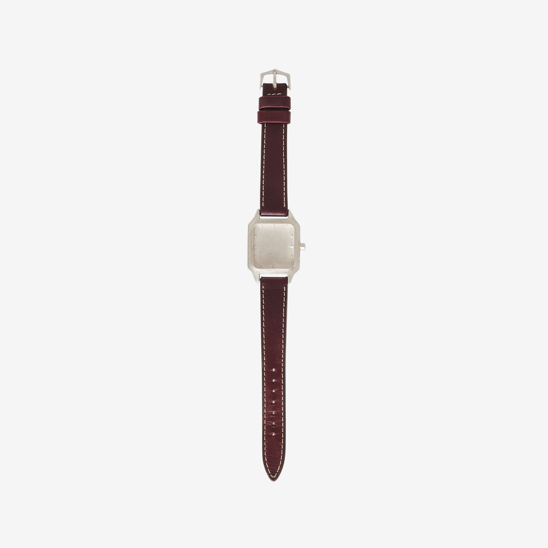 No Time Watch Sterling Silver | Burgundy Strap Jewellery