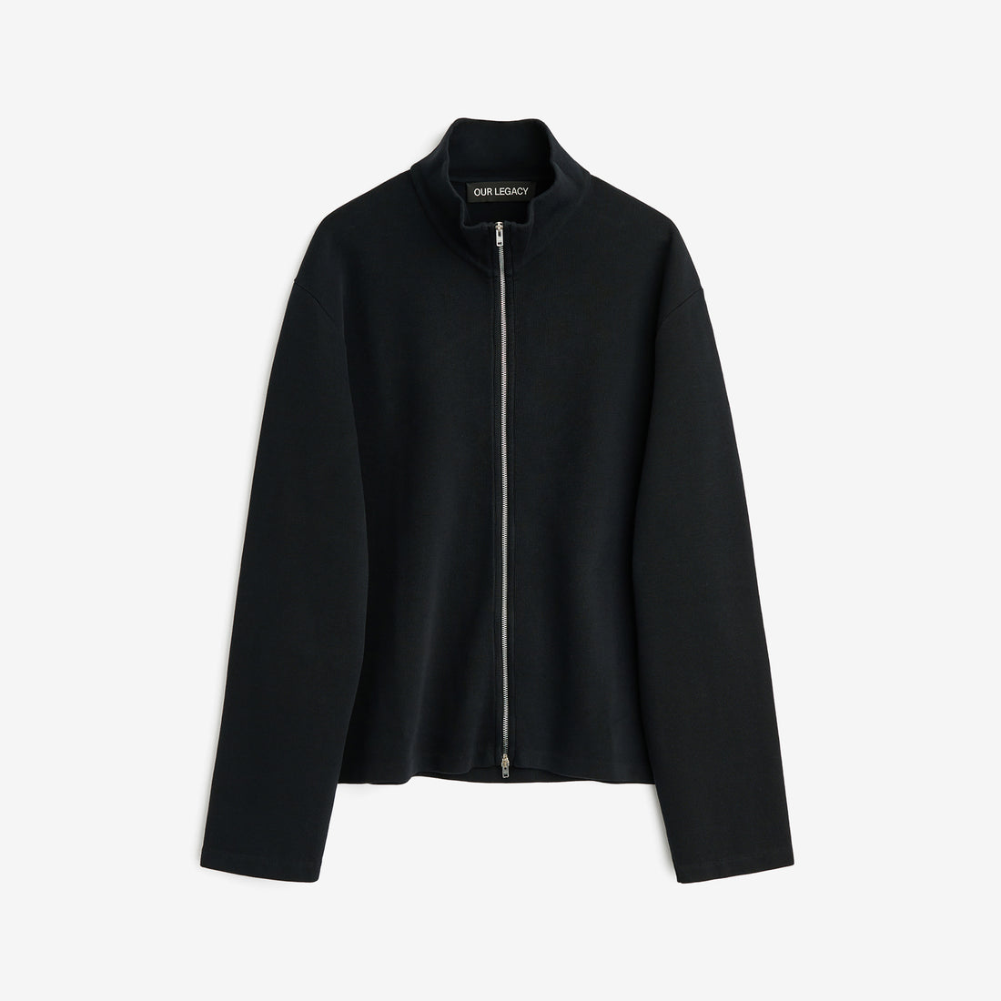 Shrunken Fullzip Black Athletic Rib Jumpers
