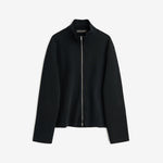 Shrunken Fullzip Black Athletic Rib