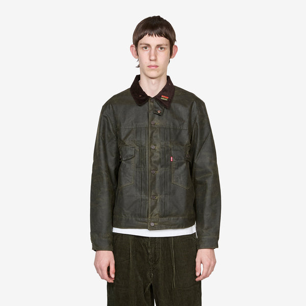 Barbour x Type II Olive Wax | Brown Cord Collar Jackets