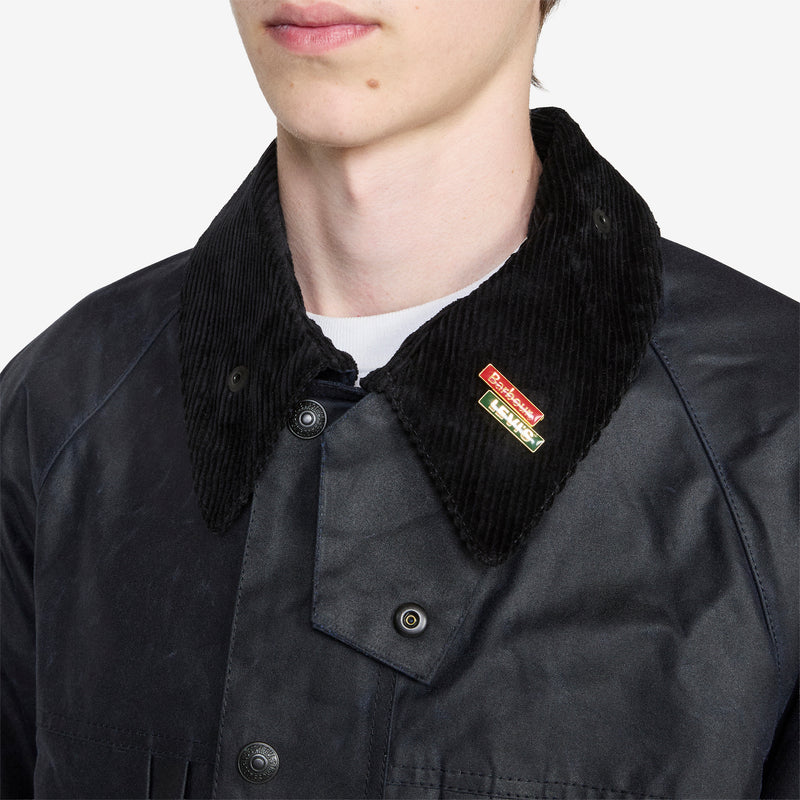 Barbour x Bedale OS Dark Navy Wax | Black Cord Collar Jackets