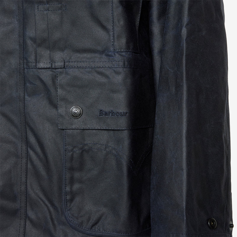 Barbour x Bedale OS Dark Navy Wax | Black Cord Collar Jackets